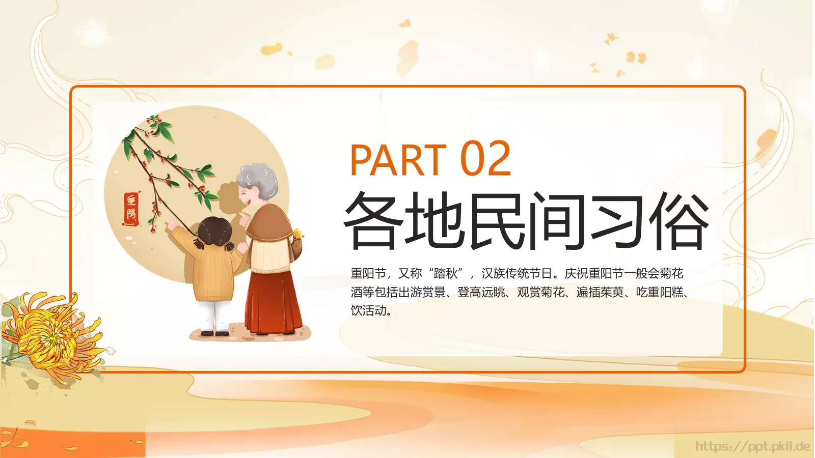 重阳节九月初九PPT模板 第 7 页预览图