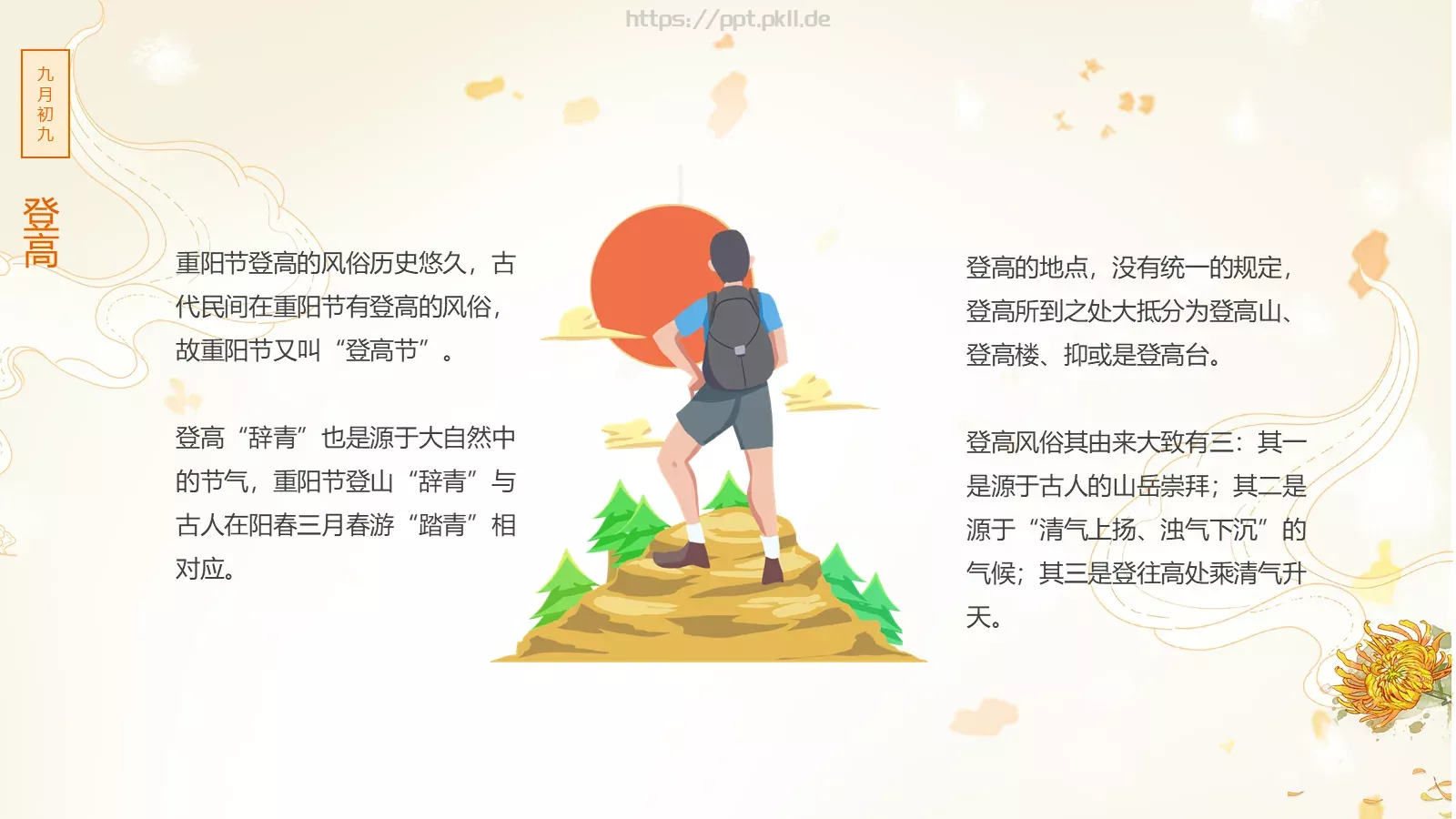 重阳节九月初九PPT模板 第 10 页预览图