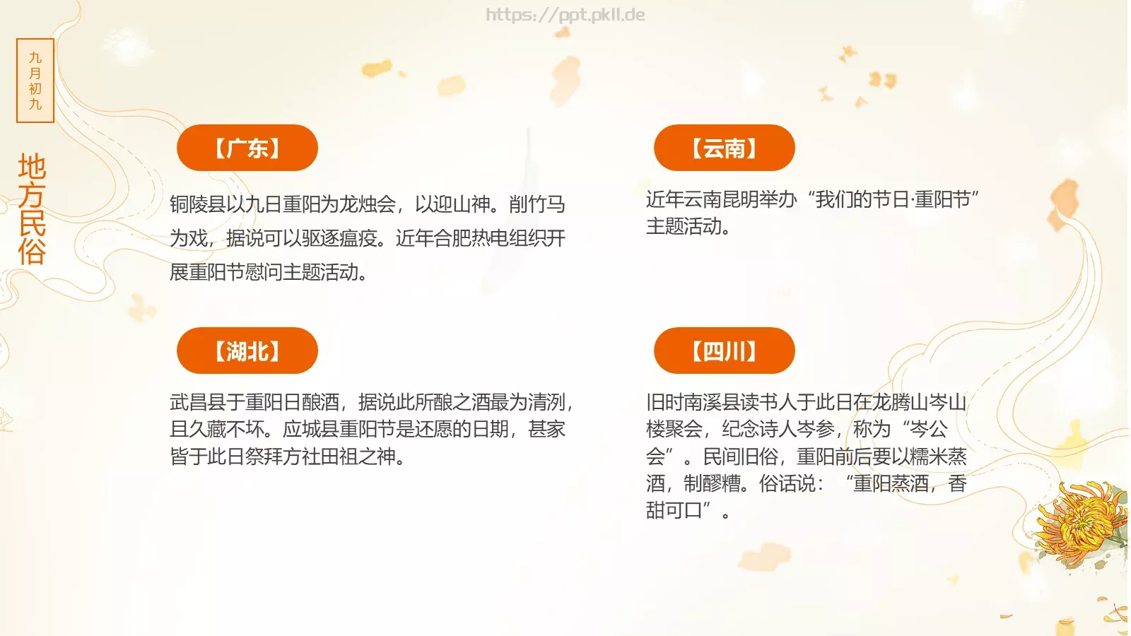 重阳节九月初九PPT模板 第 13 页预览图