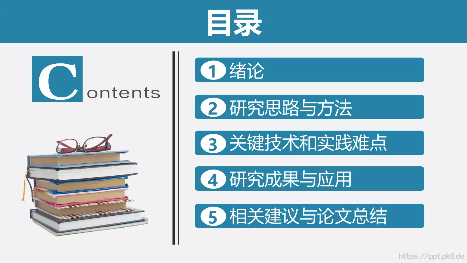 蓝色简洁论文答辩PPT模板 第 2 页缩略图