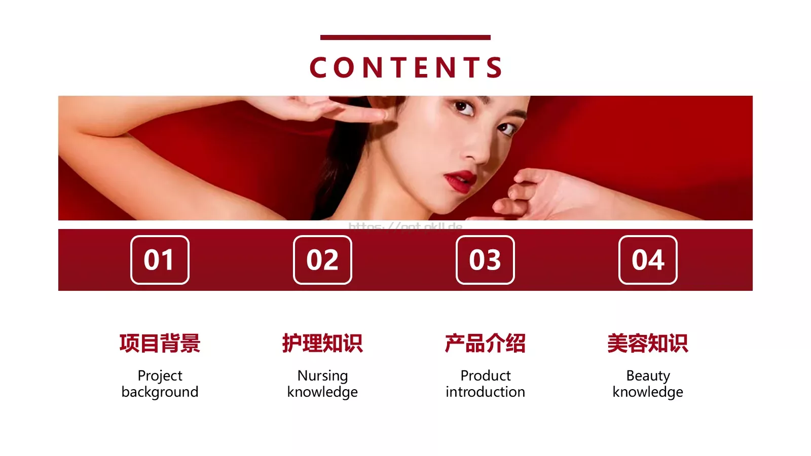 简约美容护肤管理PPT模板 第 2 页缩略图