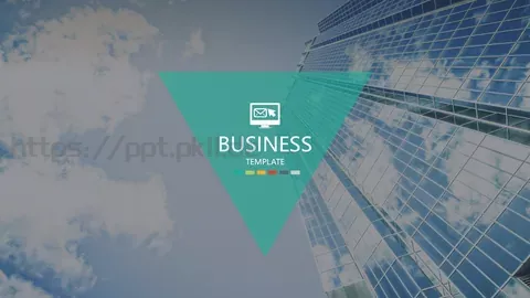 几何倒三角多彩扁平商务工作总结PPT模板 缩略图