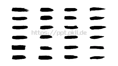 可直接使用的笔刷素材PPT模板 缩略图
