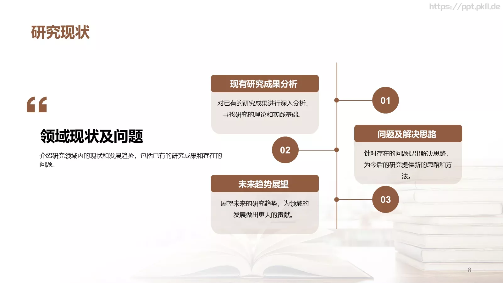 毕业论文开题答辩PPT模板 第 8 页预览图
