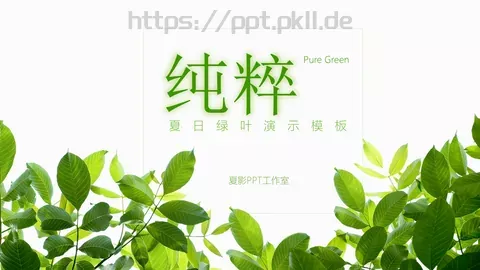 通用模板夏日绿叶演示 缩略图