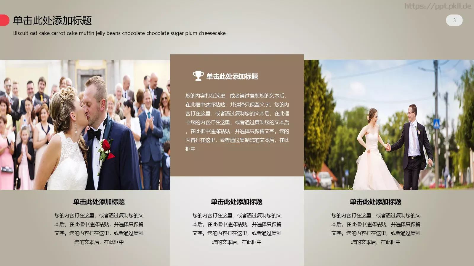 我们的婚礼PPT模板 第 3 页缩略图