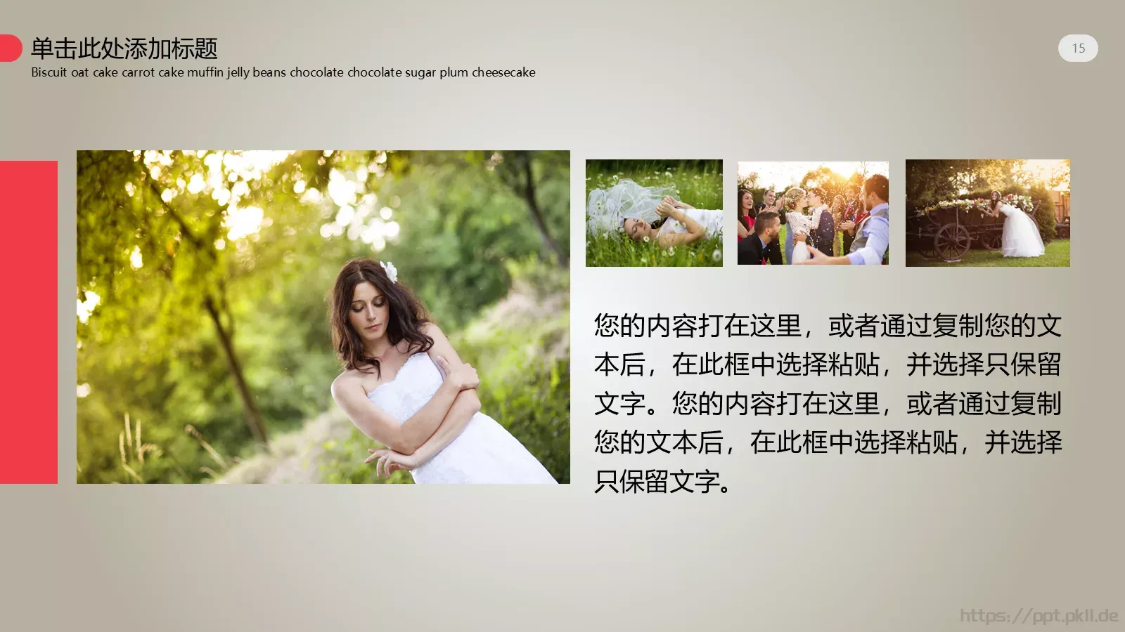 我们的婚礼PPT模板 第 15 页预览图