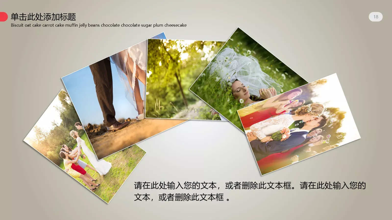 我们的婚礼PPT模板 第 18 页预览图