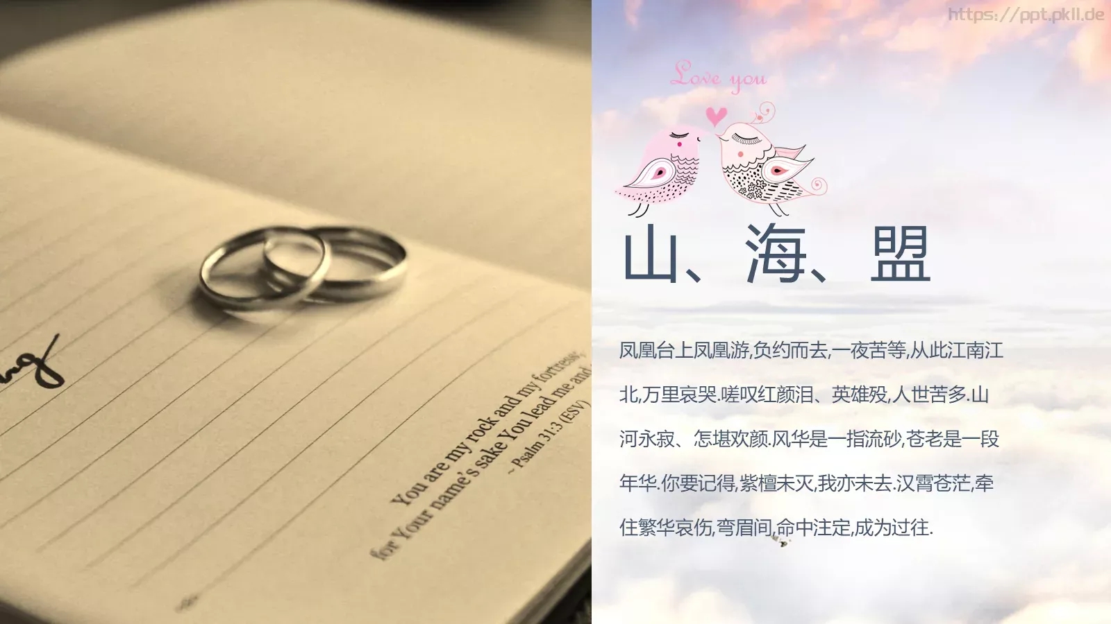 将爱情进行到底婚礼爱情PPT模板 第 11 页预览图