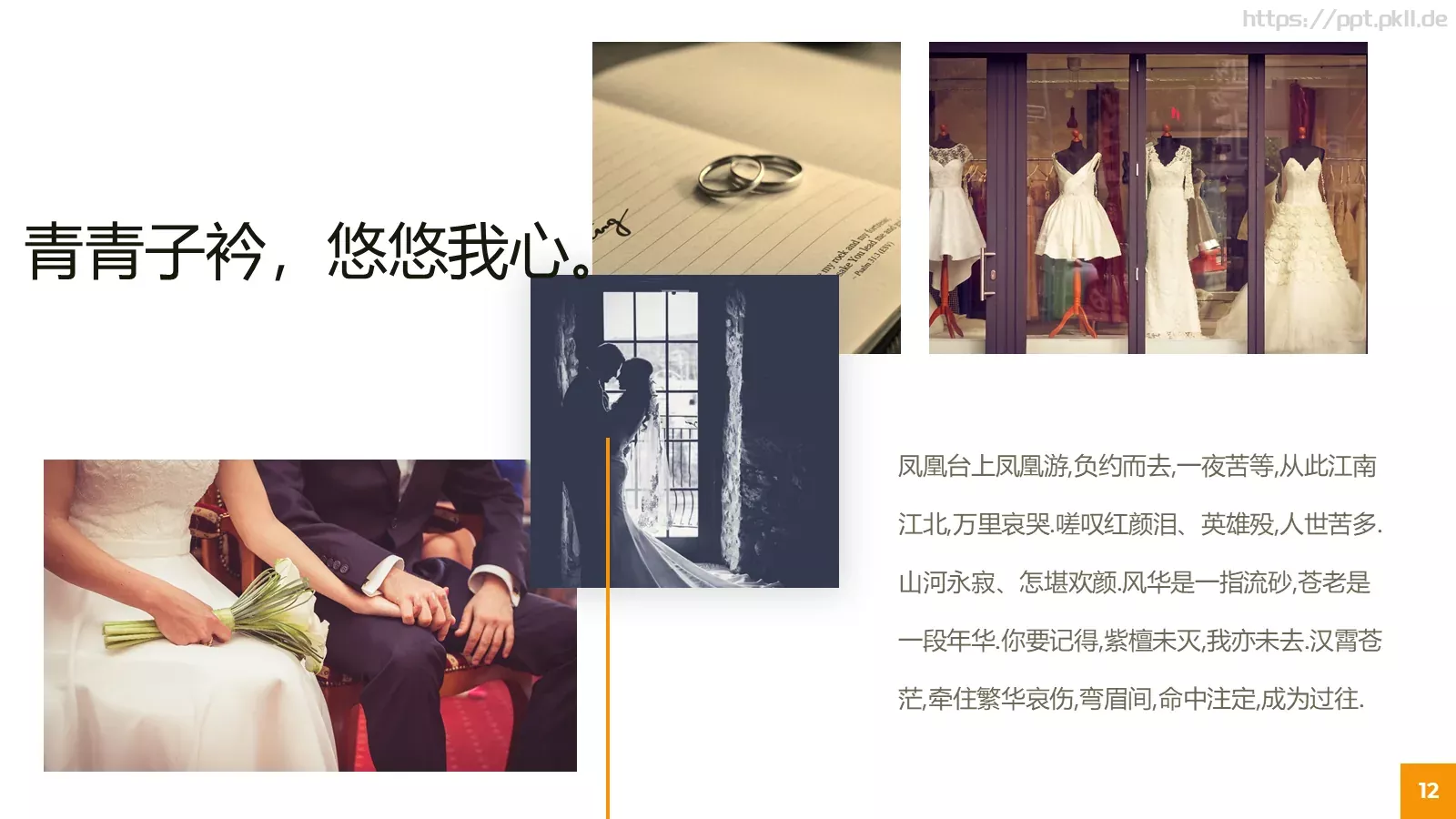 嫁给爱情婚礼主题PPT模板 第 12 页预览图