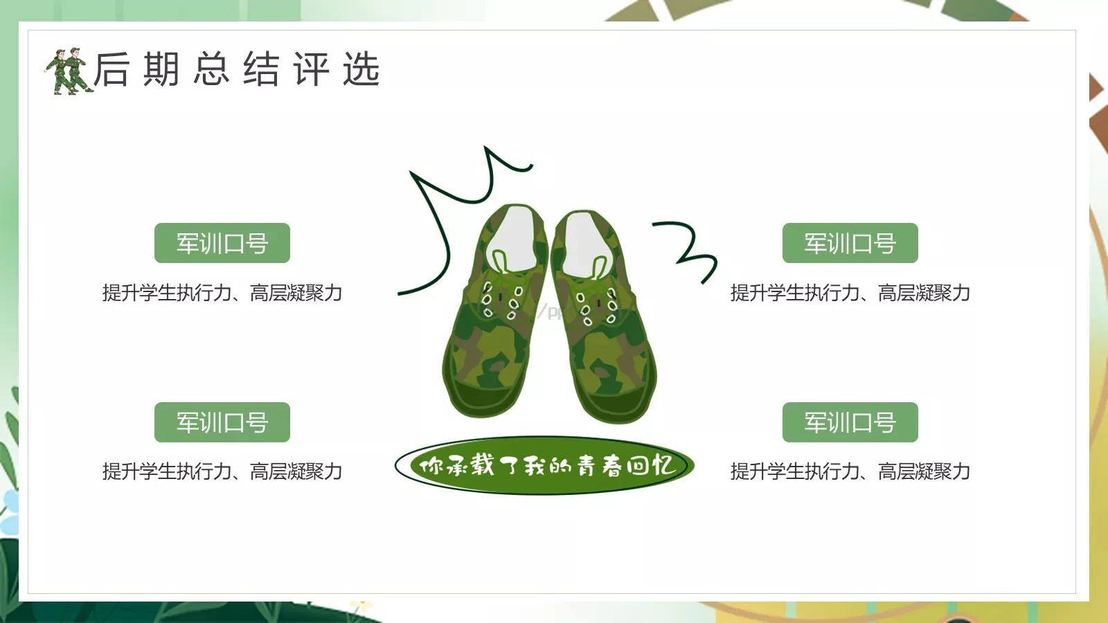 开学季新生军训动员大会PPT模板 第 18 页预览图