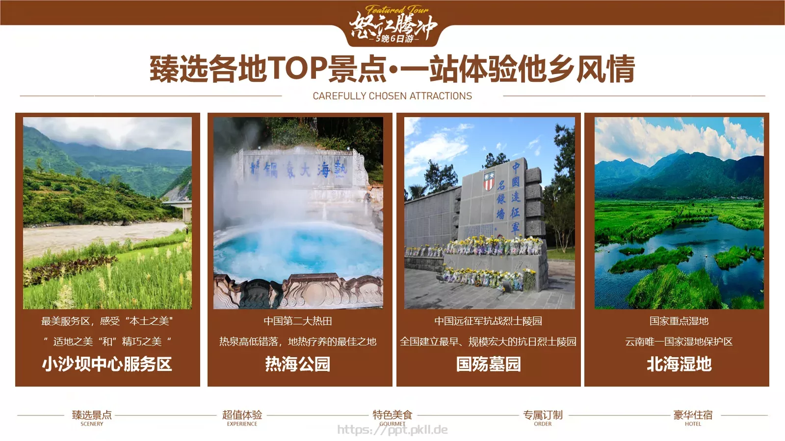 怒江腾冲5晚6日深度游美丽公路PPT模板 第 4 页缩略图