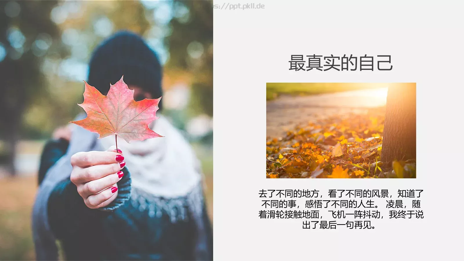 遇见最真实的自己旅行日记PPT模板 第 6 页预览图