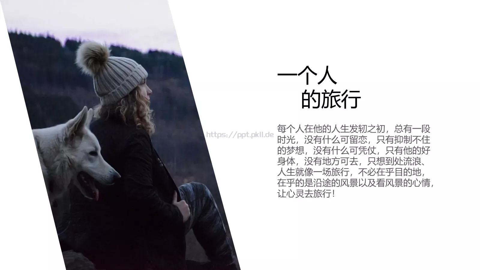 一个人的旅行日记PPT模板 第 13 页预览图