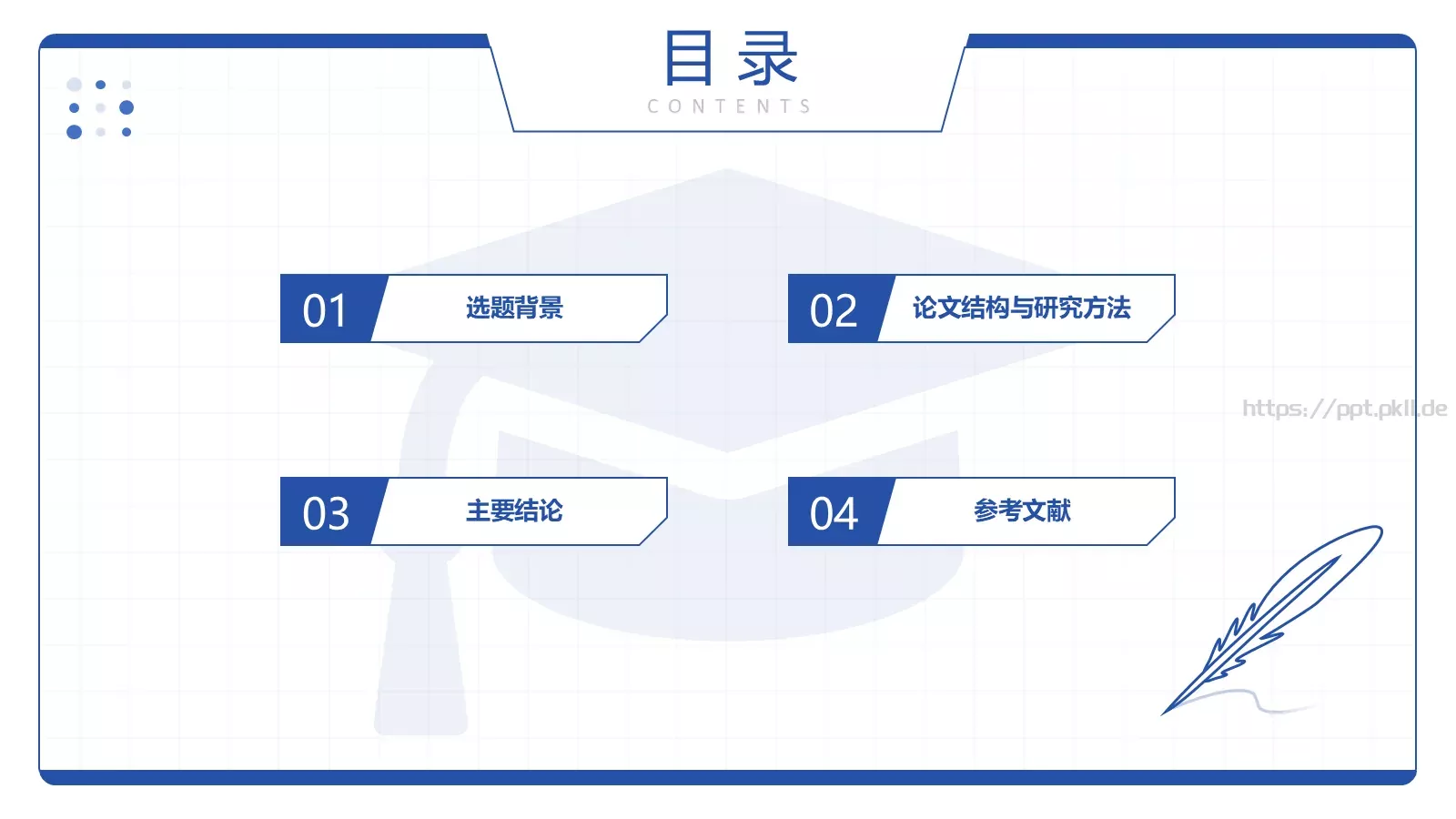 毕业答辩毕业论文答辩PPT模板 第 2 页缩略图
