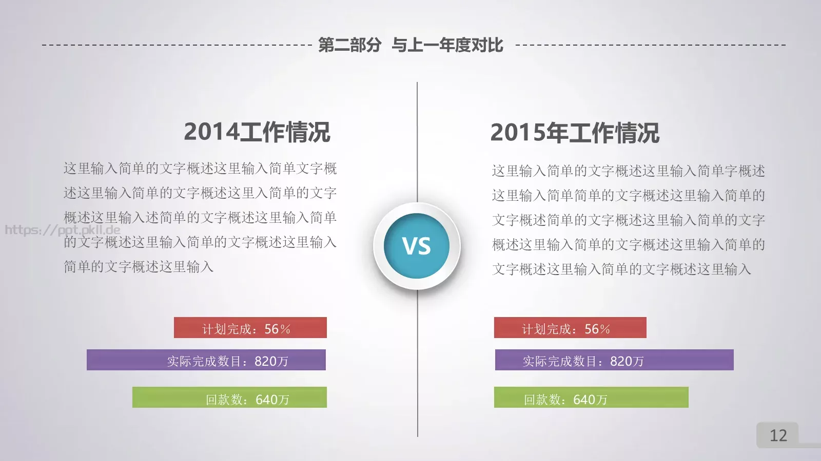 年终总结暨新年计划PPT模板 第 12 页预览图