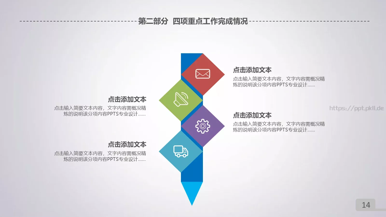 年终总结暨新年计划PPT模板 第 14 页预览图