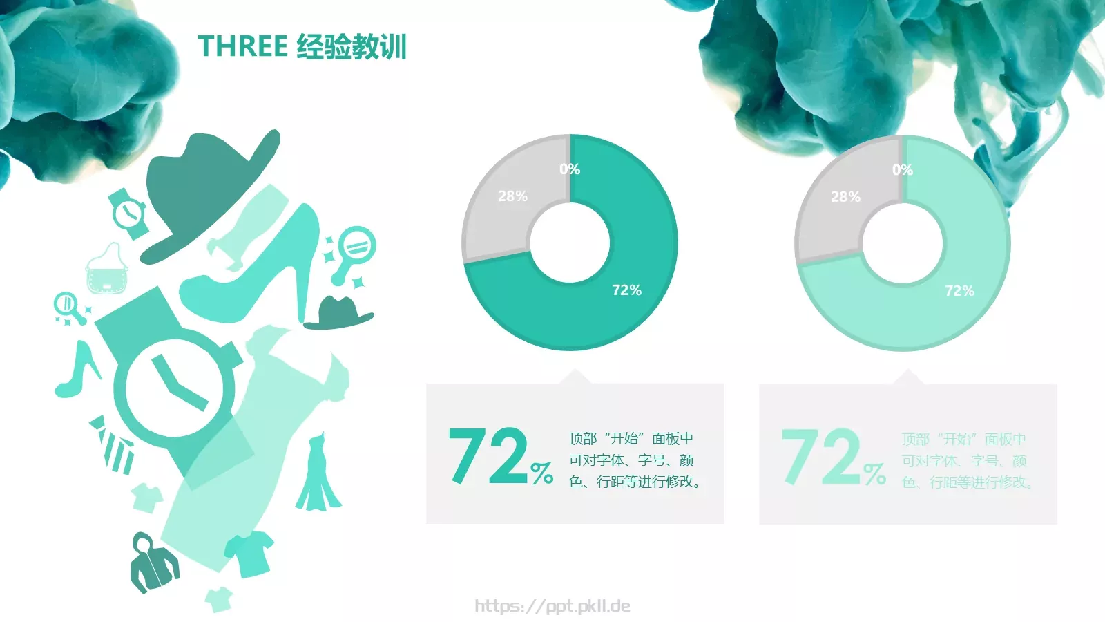 时尚行业年终总结PPT模板 第 13 页预览图