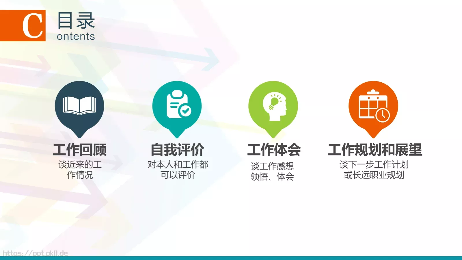 个人述职报告PPT模板 第 3 页缩略图