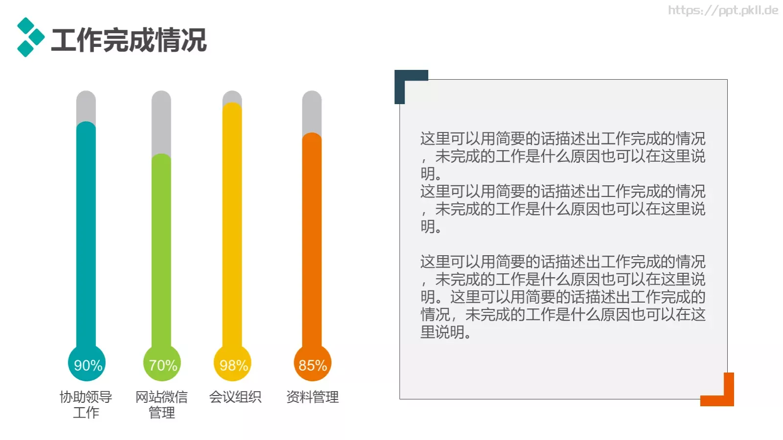 个人述职报告PPT模板 第 6 页预览图