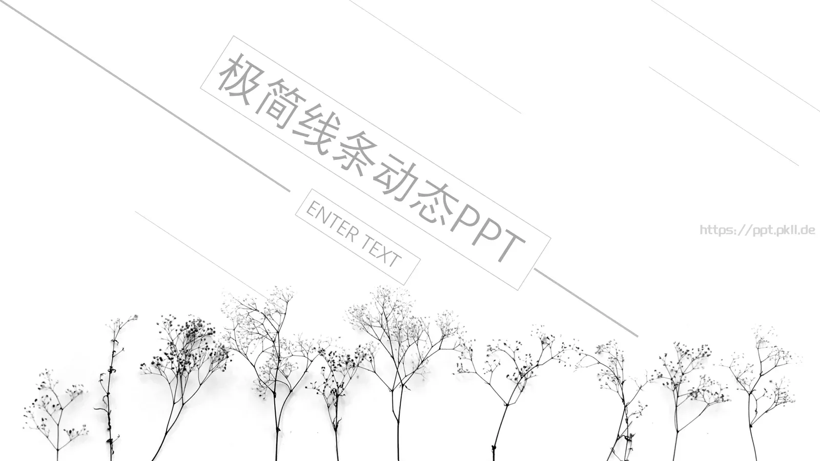 极简线条动态通用PPT模板 封面图