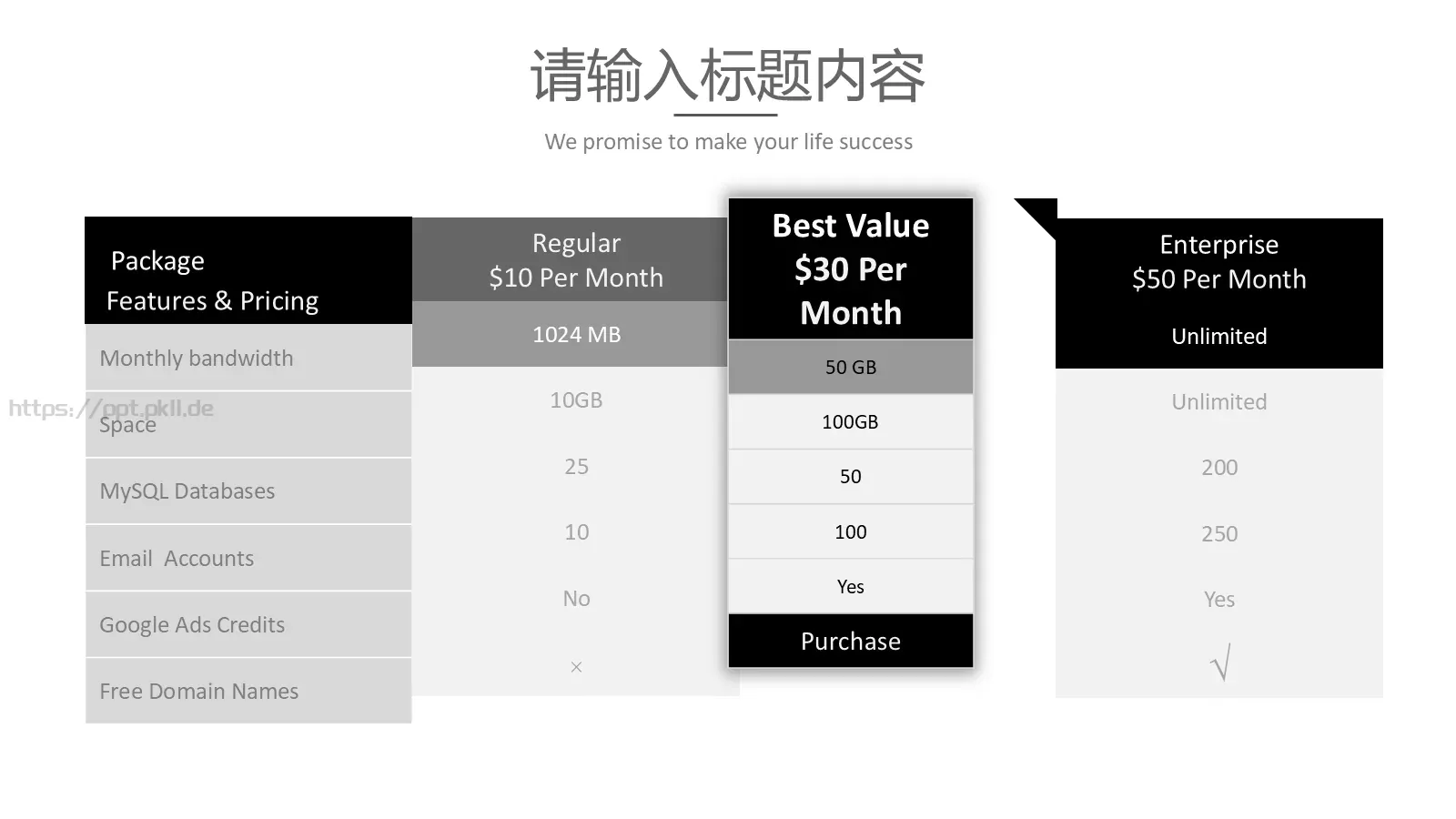 商务汇报黑白极简商务PPT模板 第 19 页预览图