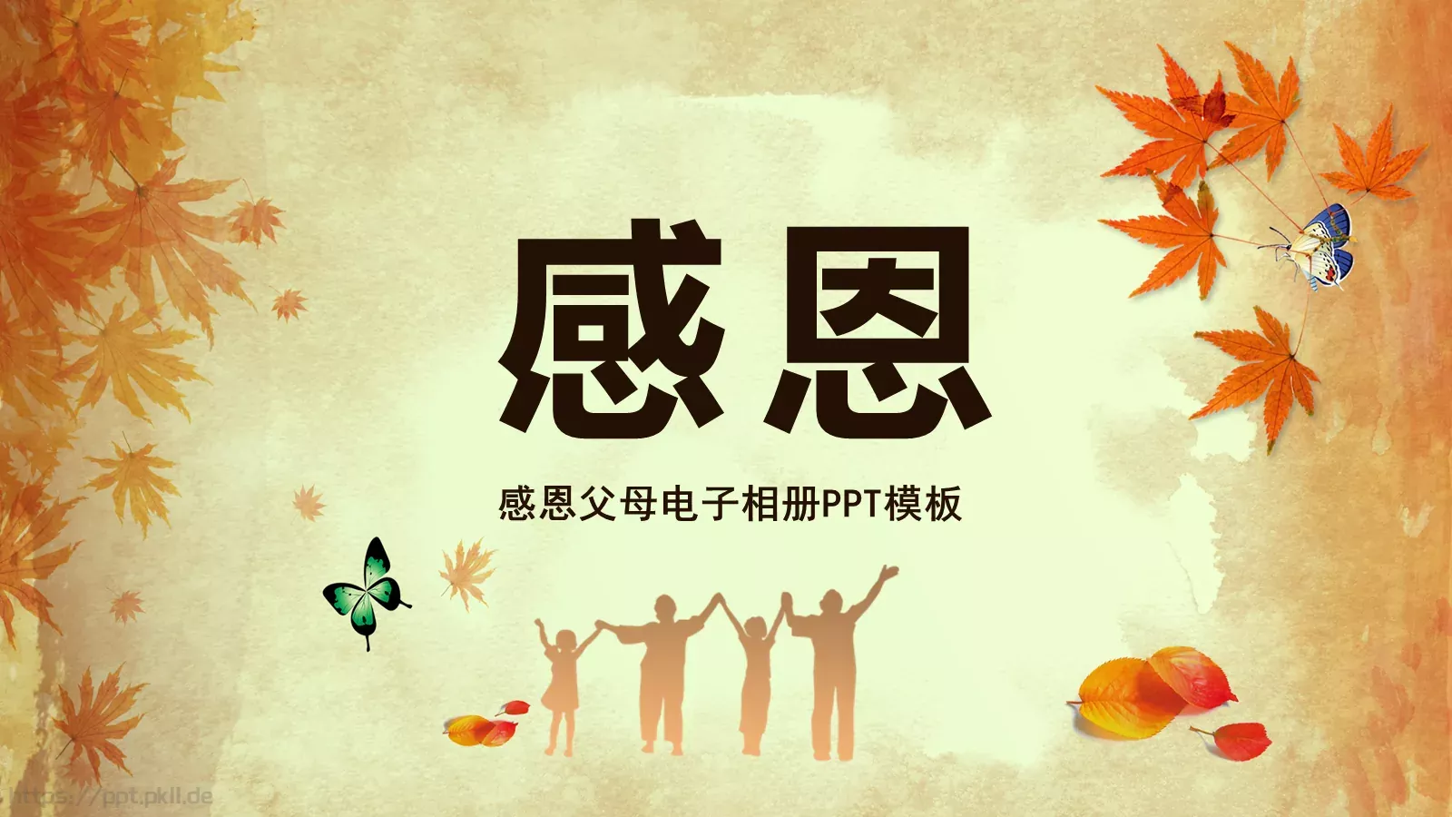 感恩父母电子相册PPT模板 第 1 页缩略图