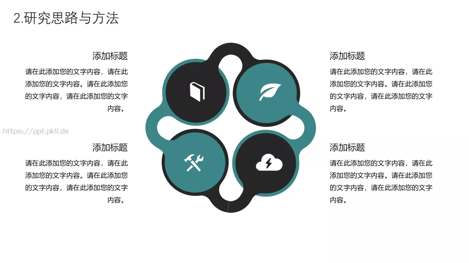 小清新花卉毕业答辩PPT模板 第 6 页预览图
