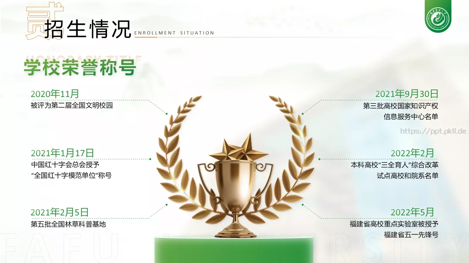 福建农林大学介绍PPT模板 第 10 页预览图