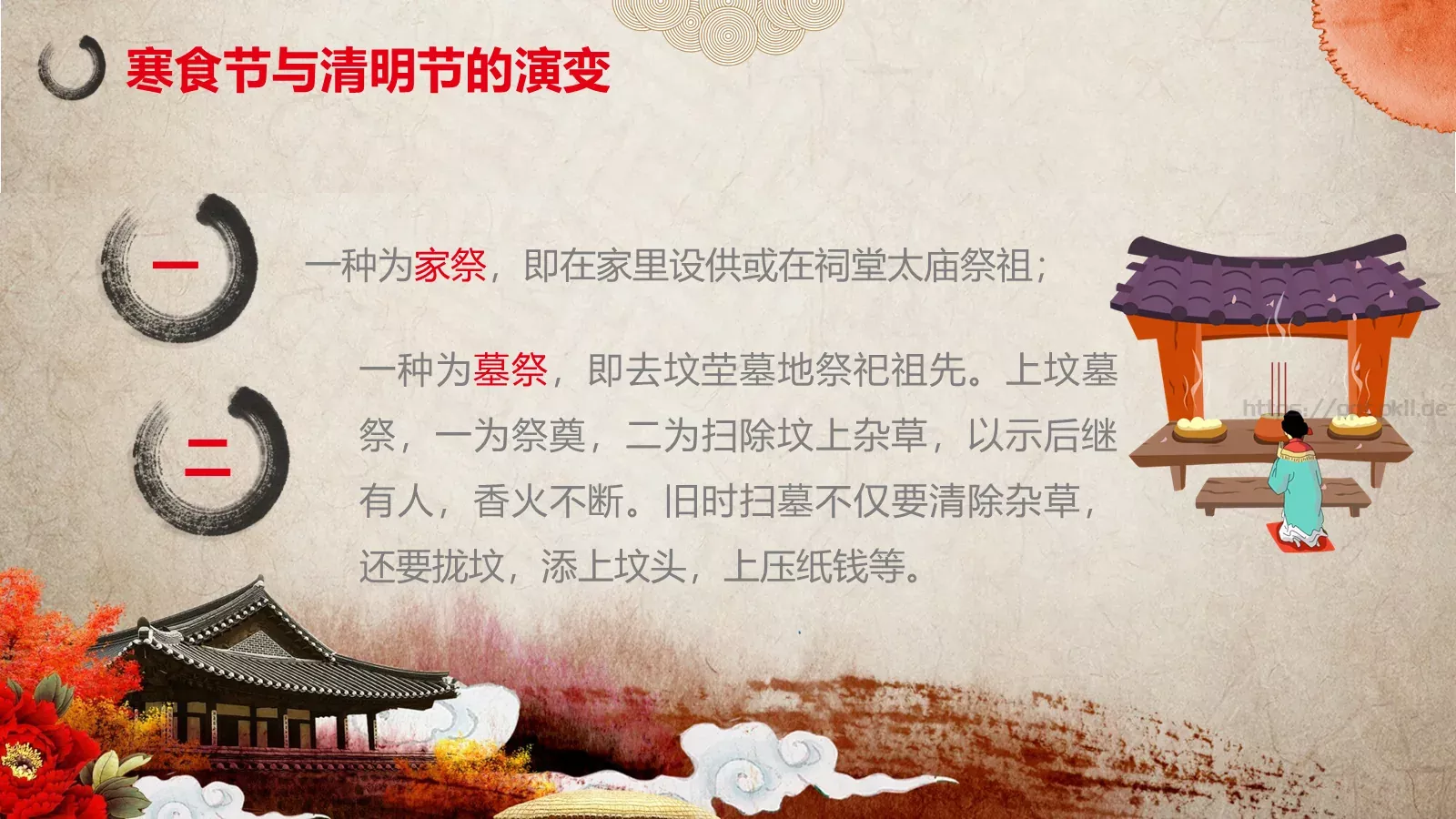 清明思故人清明节PPT模板 第 7 页预览图