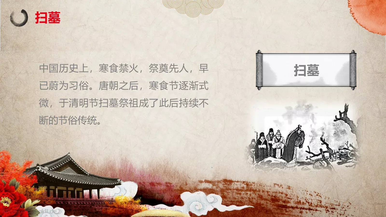 清明思故人清明节PPT模板 第 9 页预览图