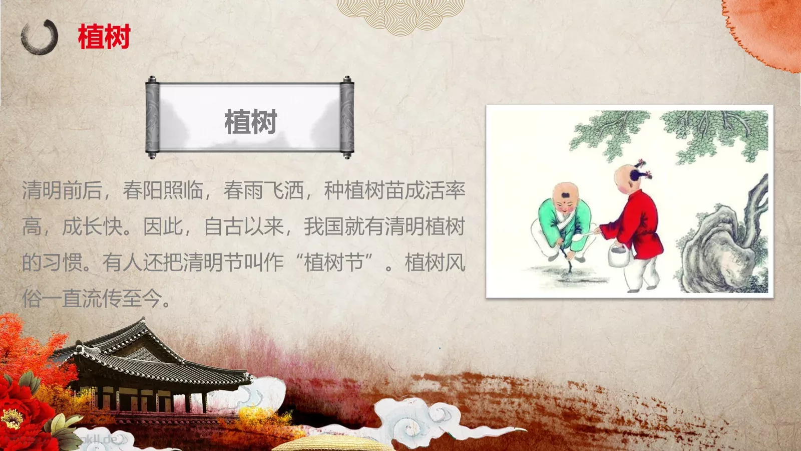 清明思故人清明节PPT模板 第 17 页预览图