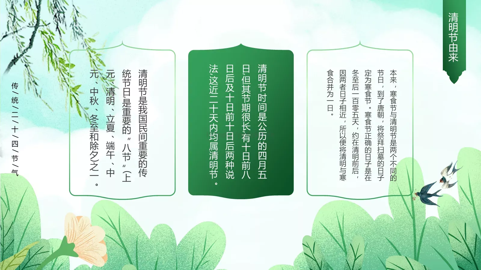 清明节文明祭扫主题班会PPT模板 第 7 页预览图