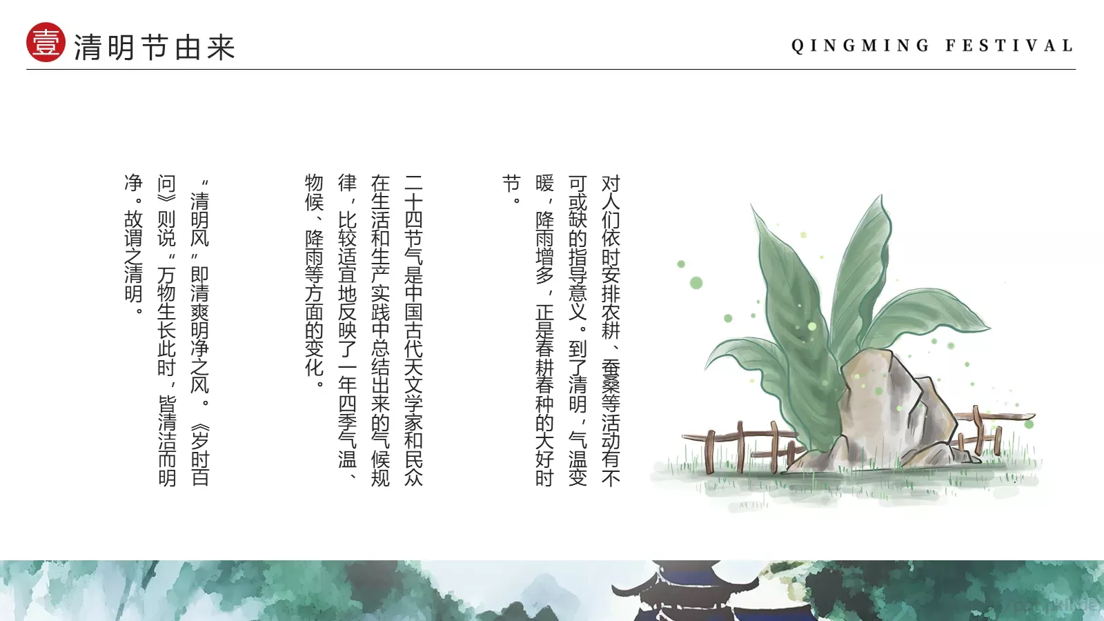 清明节中国风水墨PPT模板 第 5 页预览图