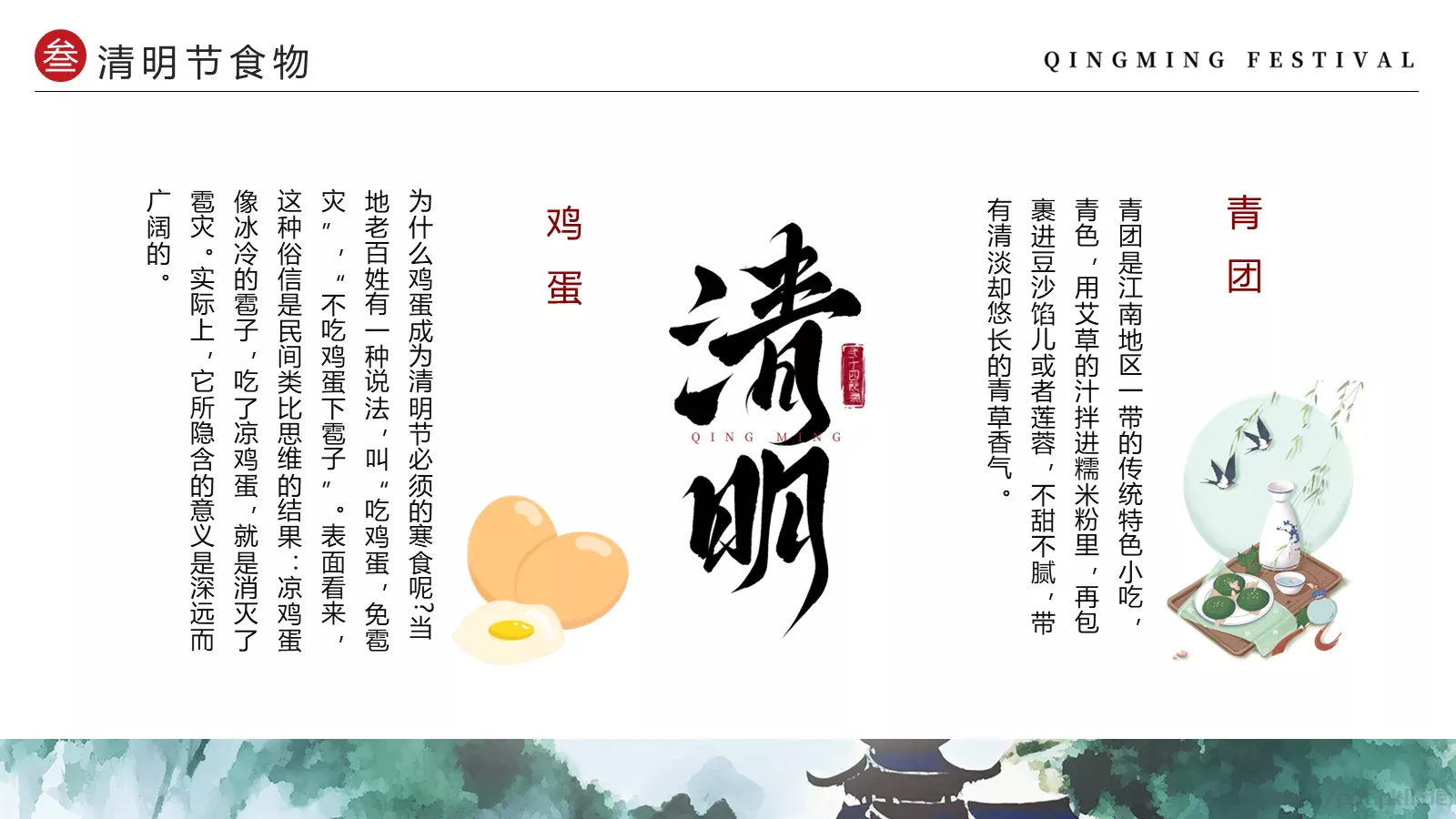 清明节中国风水墨PPT模板 第 16 页预览图