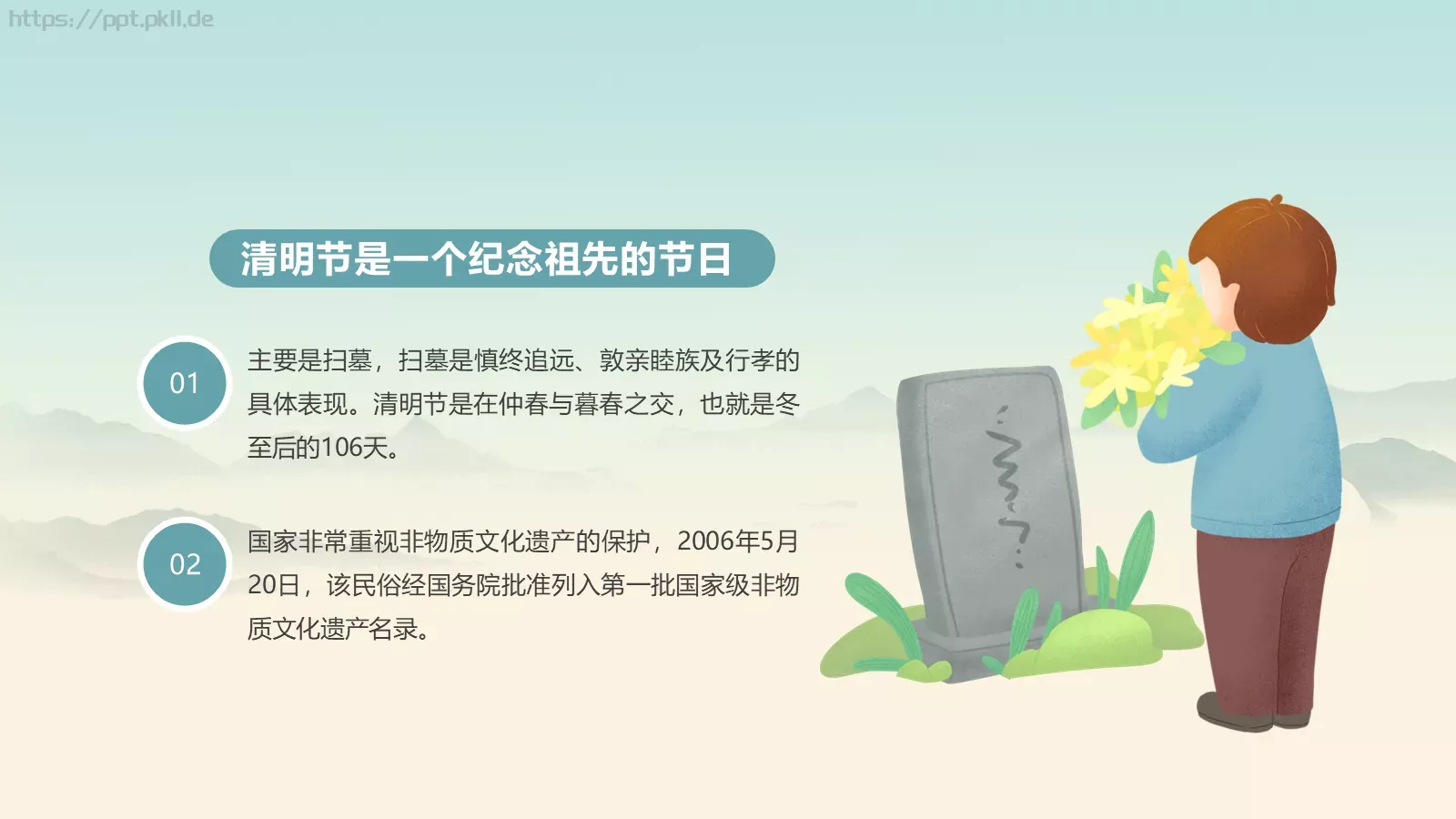清明防火守护绿色PPT模板 第 5 页预览图