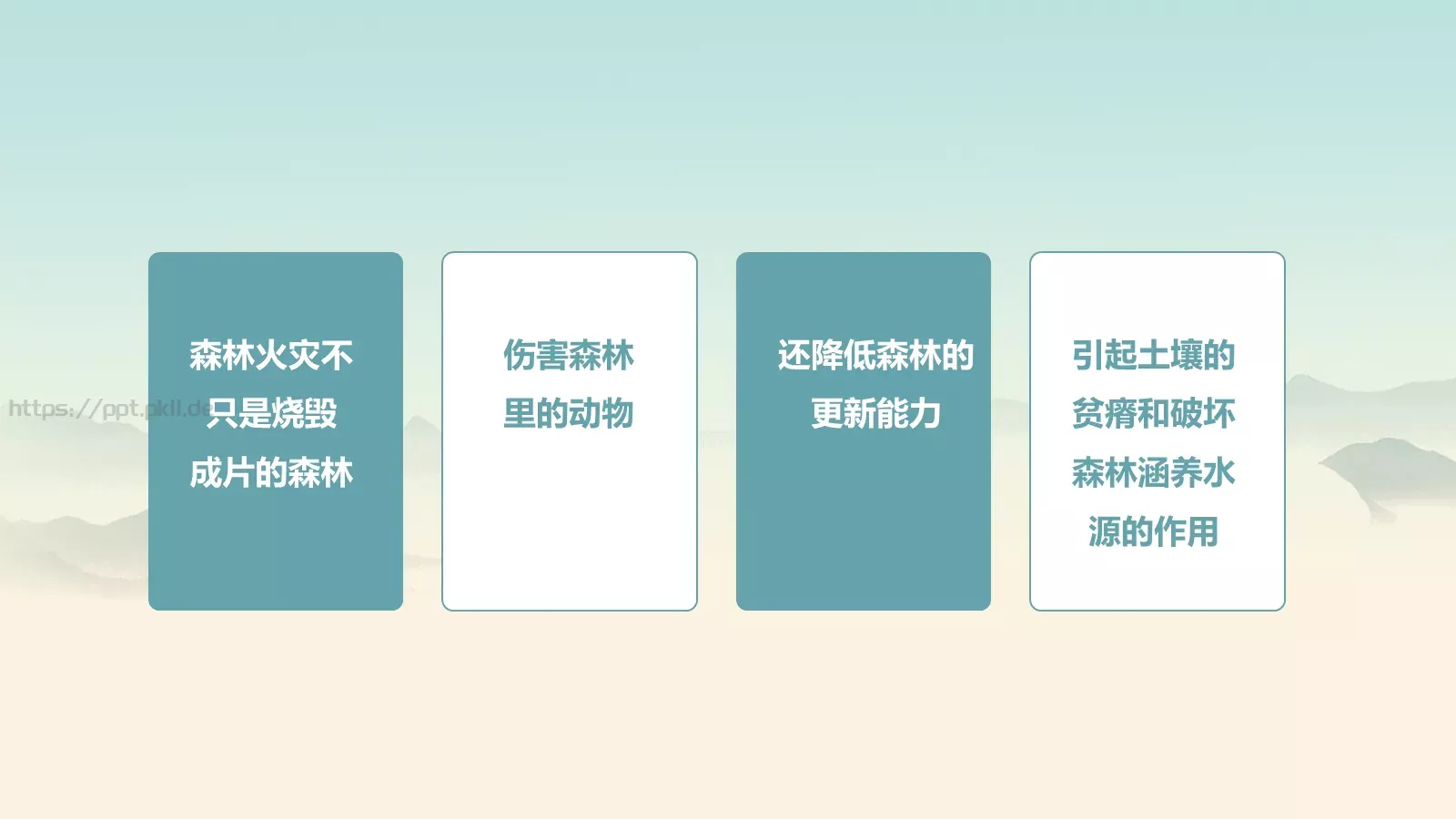 清明防火守护绿色PPT模板 第 12 页预览图