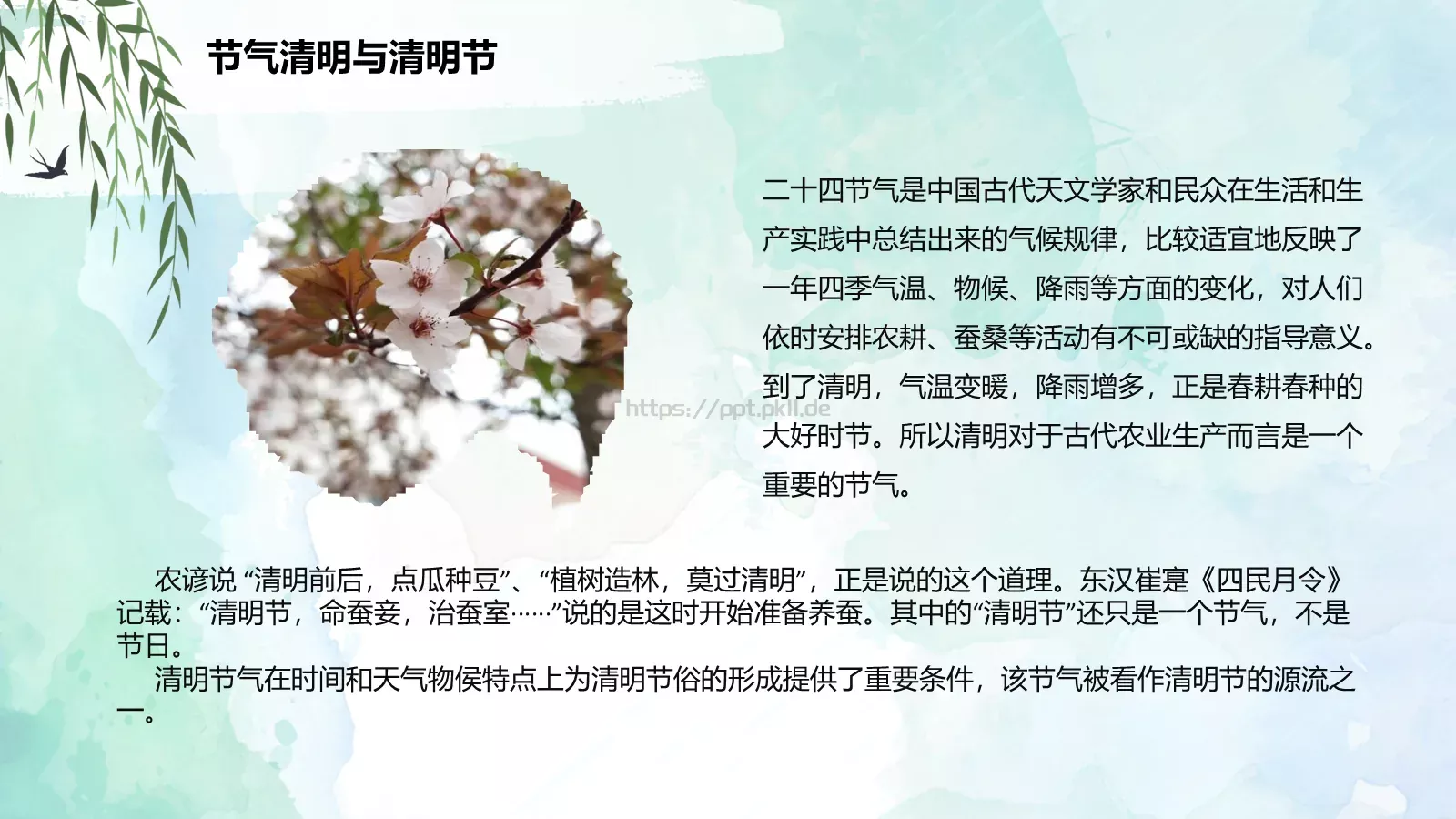 清明节起源习俗文学介绍PPT模板 第 7 页预览图