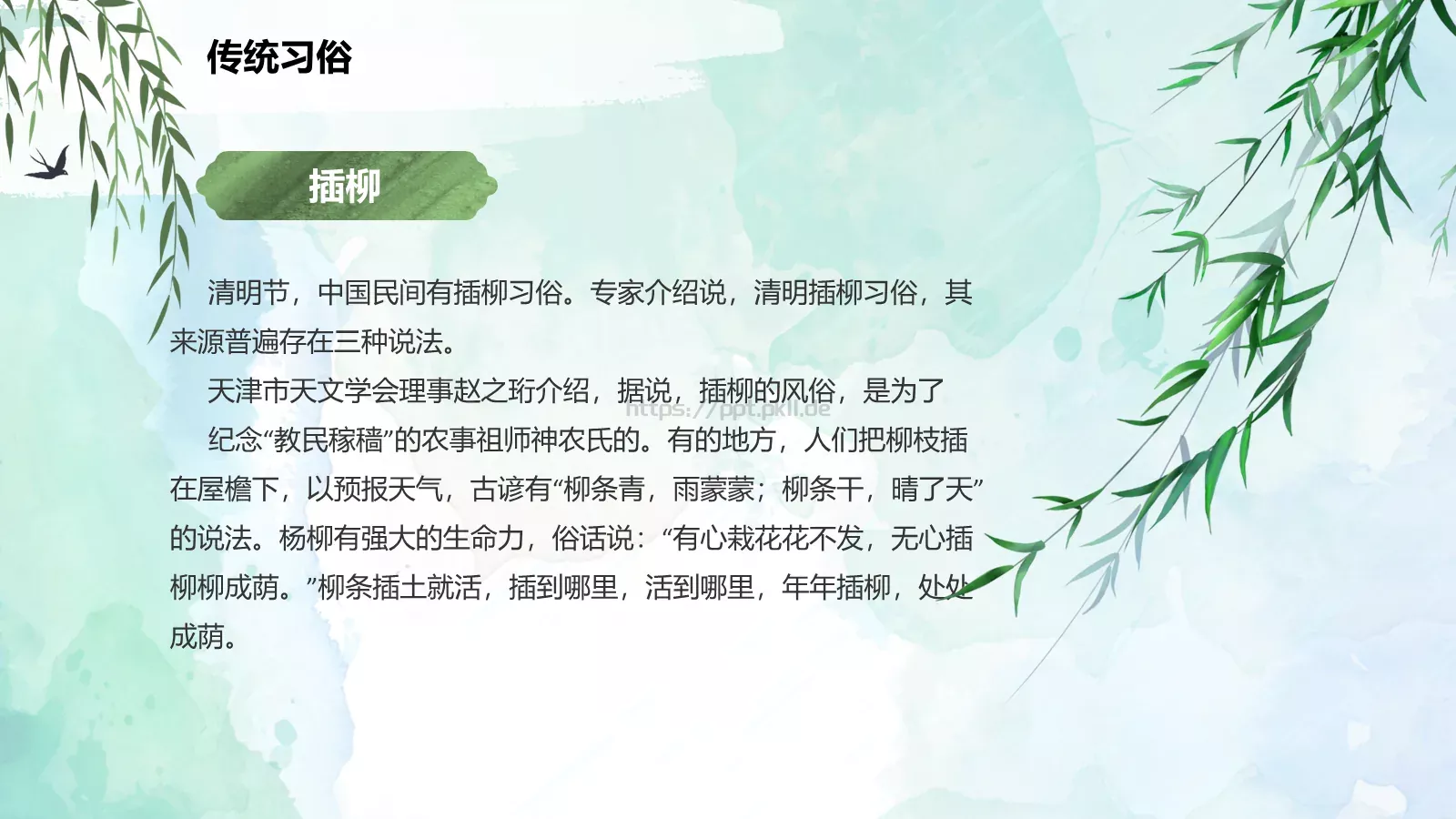 清明节起源习俗文学介绍PPT模板 第 13 页预览图