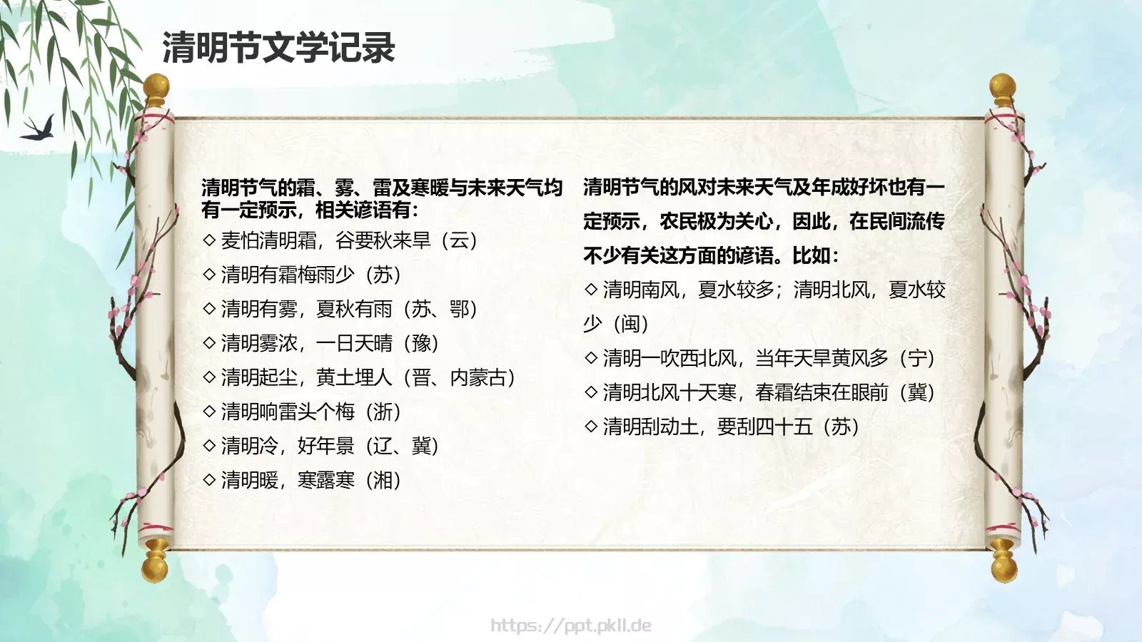 清明节起源习俗文学介绍PPT模板 第 24 页预览图