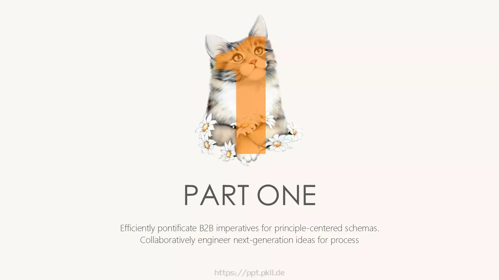 猫咪宠物可爱趣味PPT模板 第 3 页缩略图