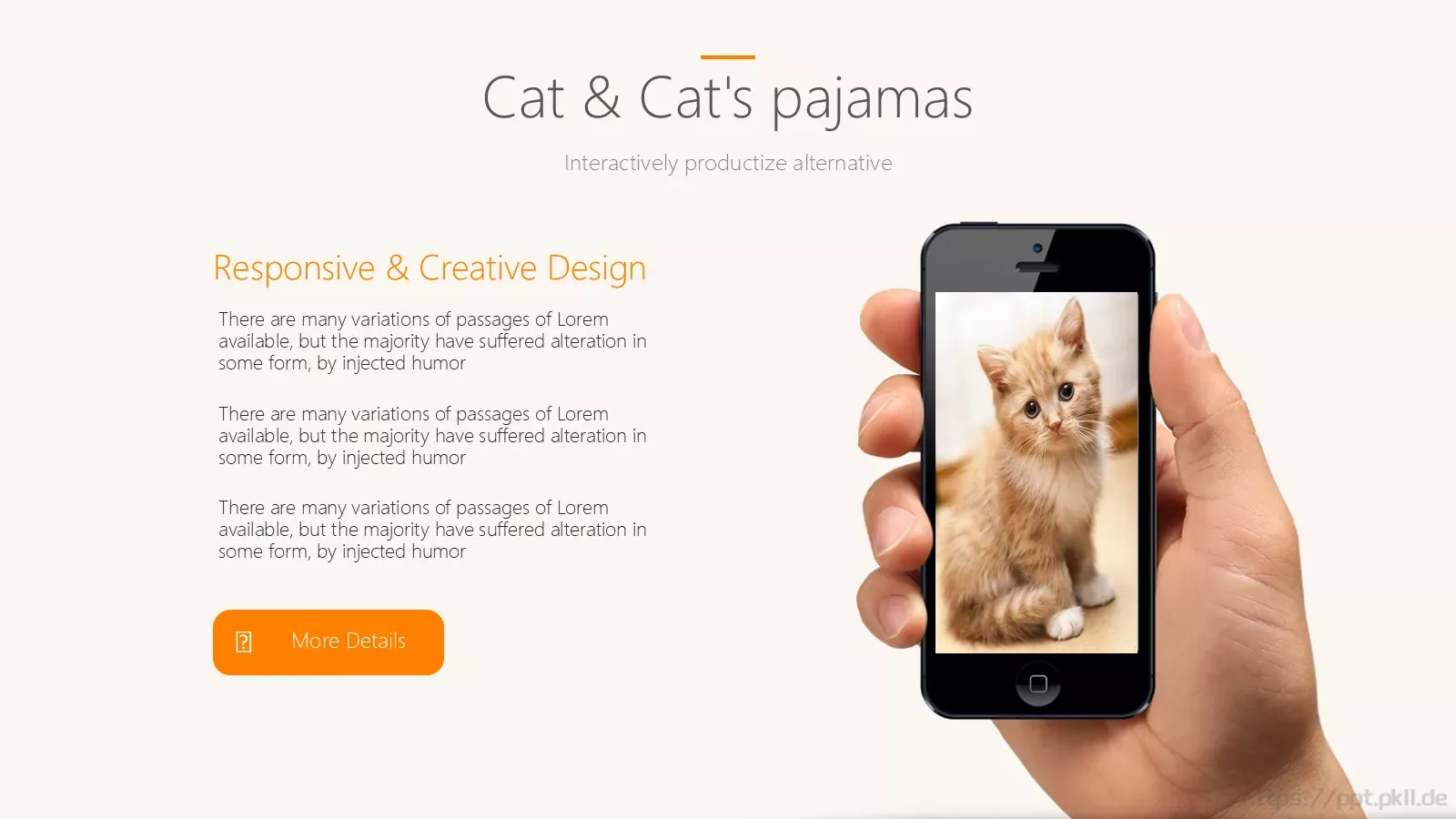 猫咪宠物可爱趣味PPT模板 第 12 页预览图