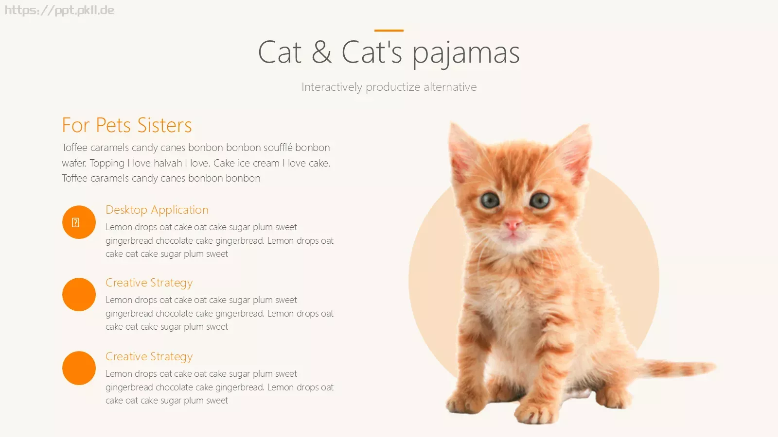 猫咪宠物可爱趣味PPT模板 第 15 页预览图