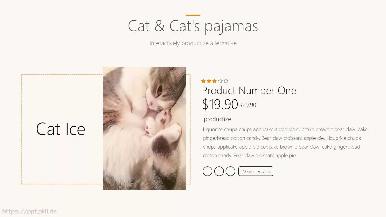 猫咪宠物可爱趣味PPT模板 第 14 页预览图