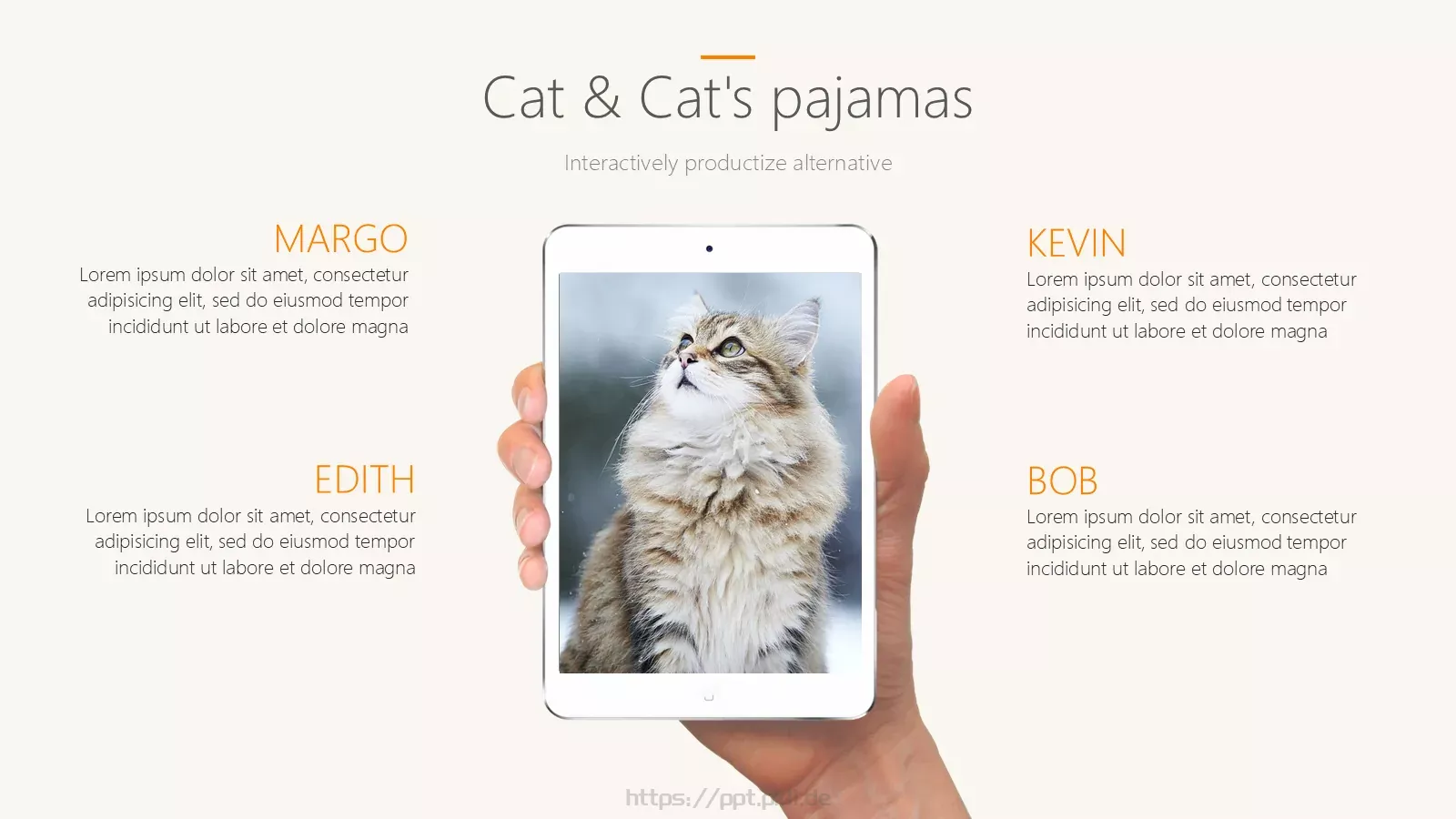 猫咪宠物可爱趣味PPT模板 第 17 页预览图