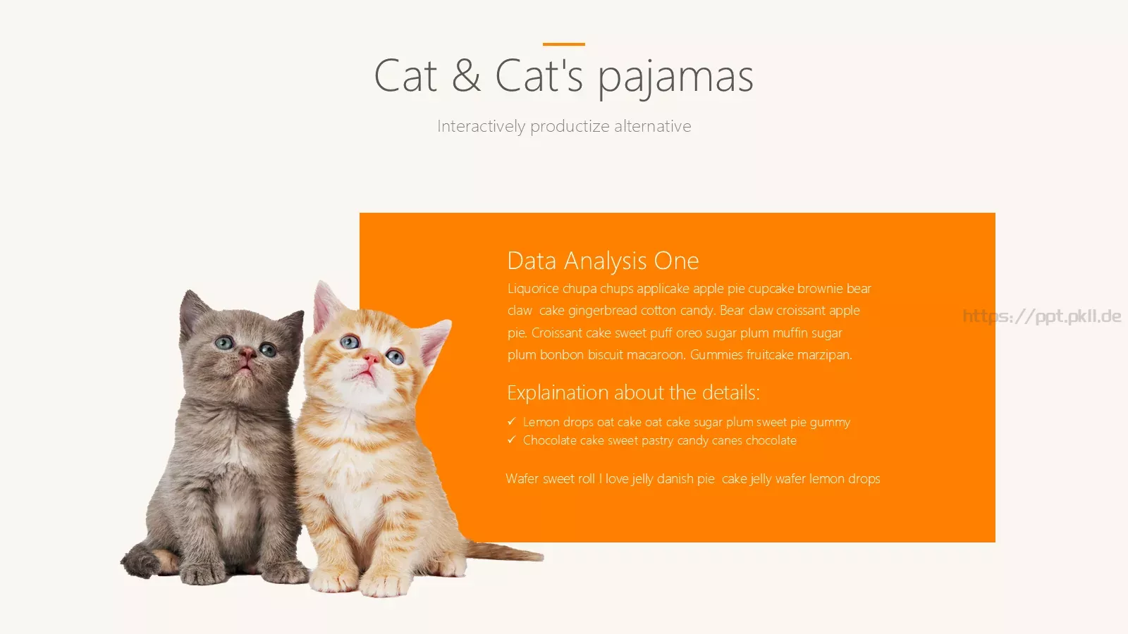 猫咪宠物可爱趣味PPT模板 第 16 页预览图