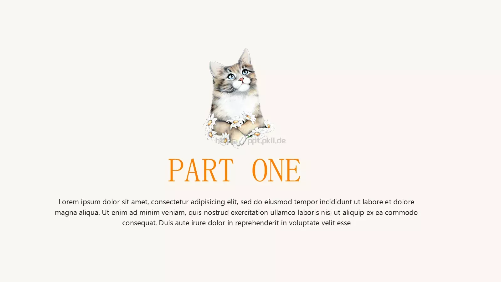 可爱猫咪宠物卡通PPT模板 第 3 页缩略图