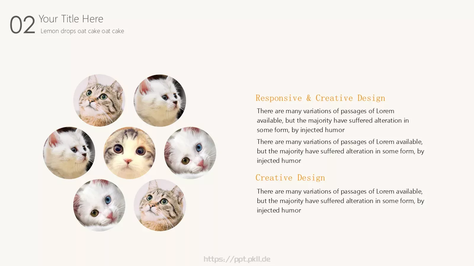 可爱猫咪宠物卡通PPT模板 第 11 页预览图