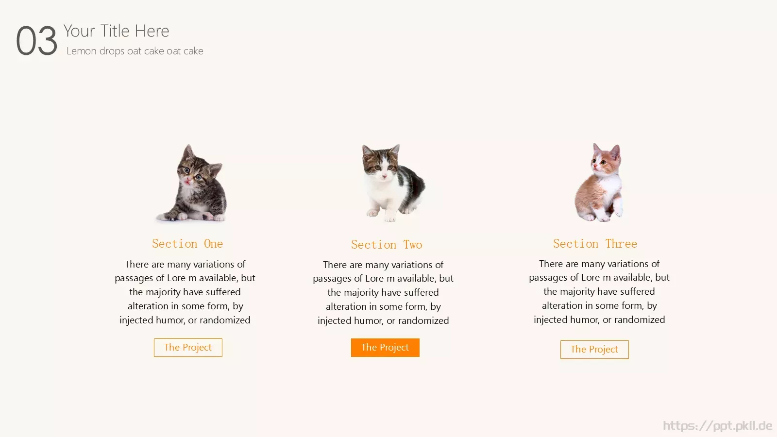 可爱猫咪宠物卡通PPT模板 第 16 页预览图