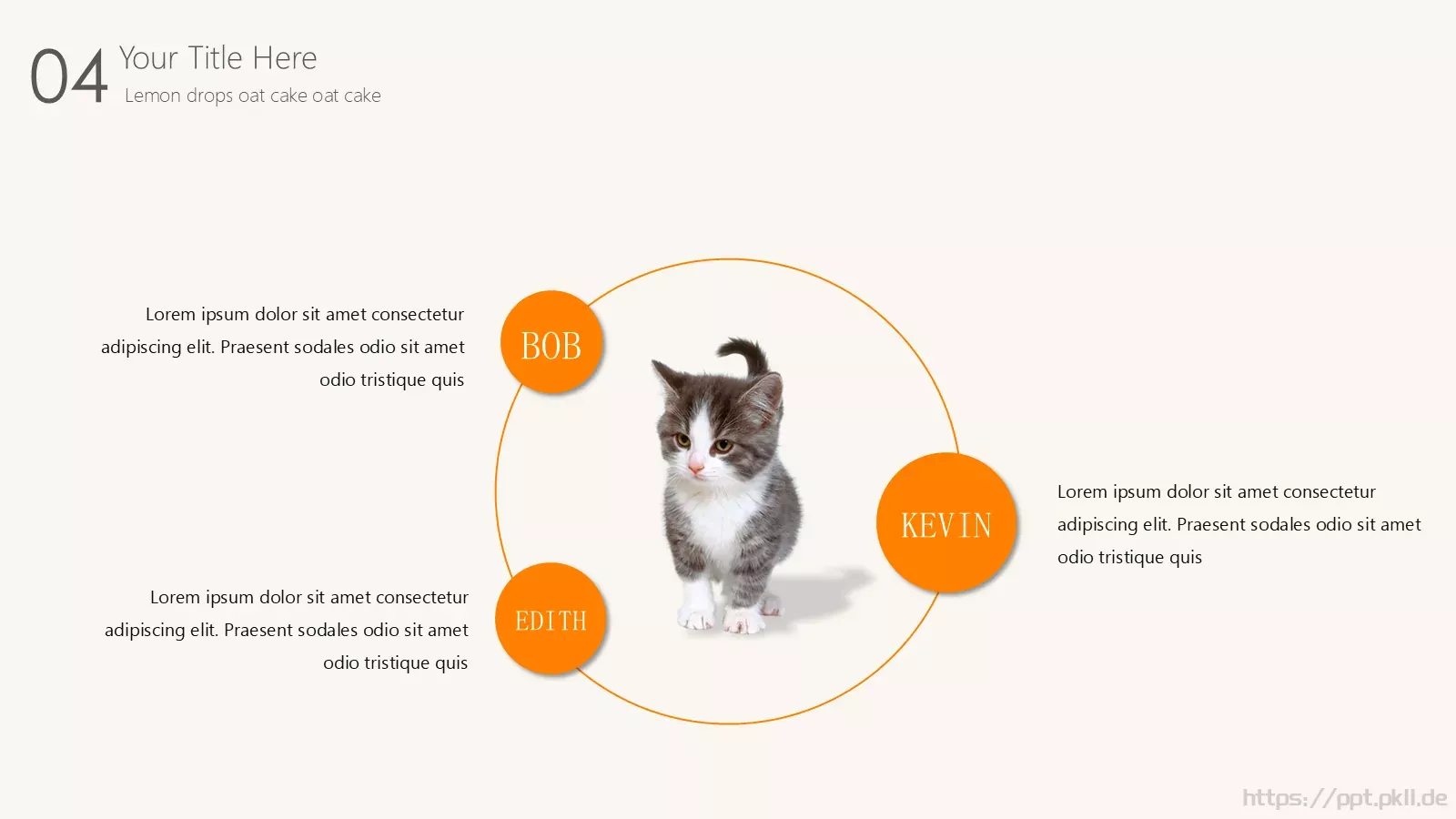 可爱猫咪宠物卡通PPT模板 第 21 页预览图